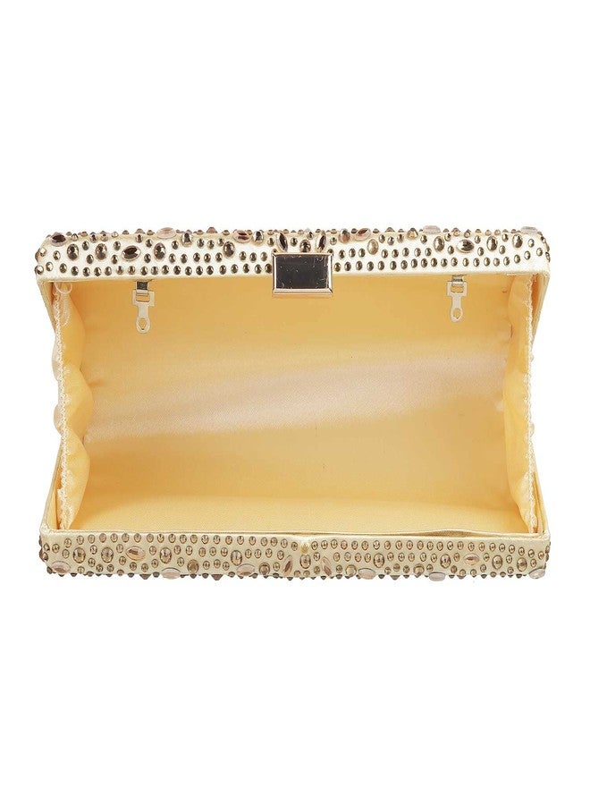 Metro Womens Synthetic Gold Clutch (One Size) - Image 2